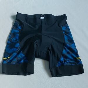 Men's Black and Blue Cycling Shorts Size L‎